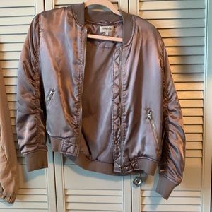 Metallic puffer jacket